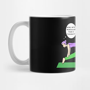 Acroyoga plank on plank pose Mug